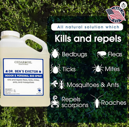 Evictor - Personal & Indoor cedar oil bug spray