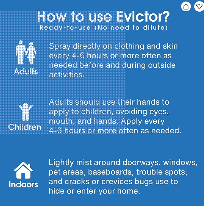 Evictor - Personal & Indoor cedar oil bug spray