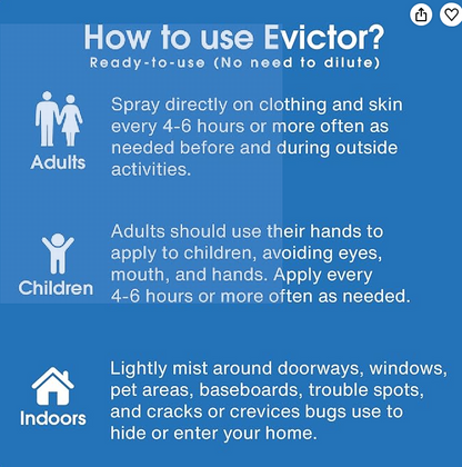 Evictor - Personal & Indoor cedar oil bug spray