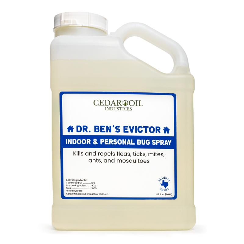 Dr. Ben's Evictor gallon-sized indoor and personal bug spray bottle