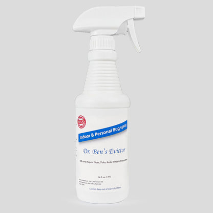 Dr. Ben's Evictor pint-sized indoor and personal bug spray bottle 