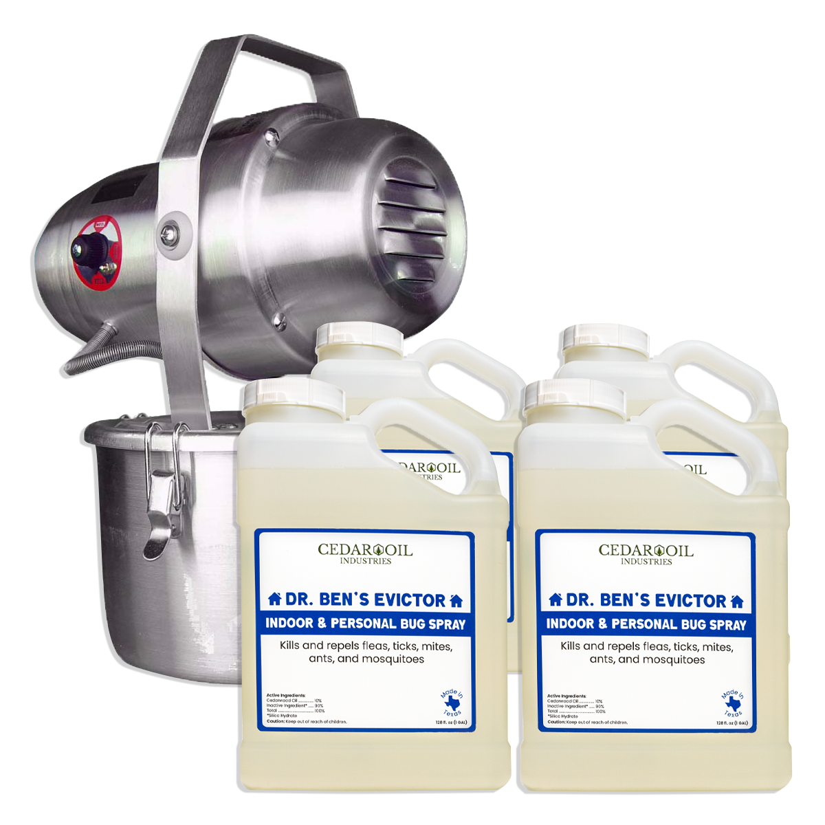 Home Fogging Kits with Dr. Ben's Evictor bug spray and fogger machine 