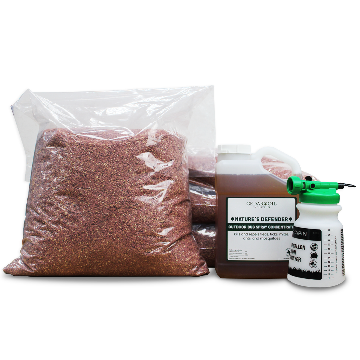Lawn Treatment Kit with Nature's Defender and sprayer 