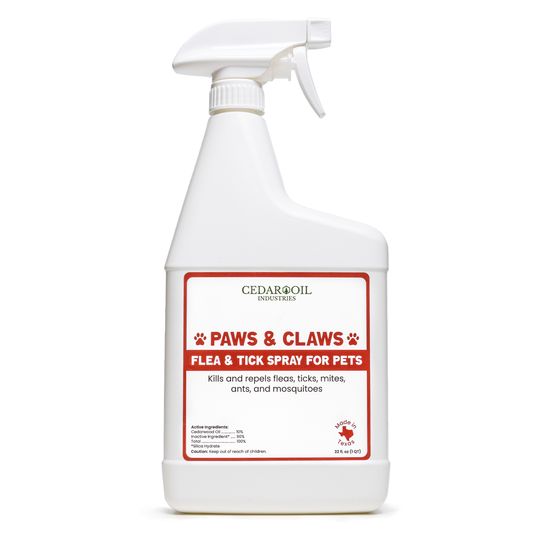 paws and claws flea and tick spray for pets quart